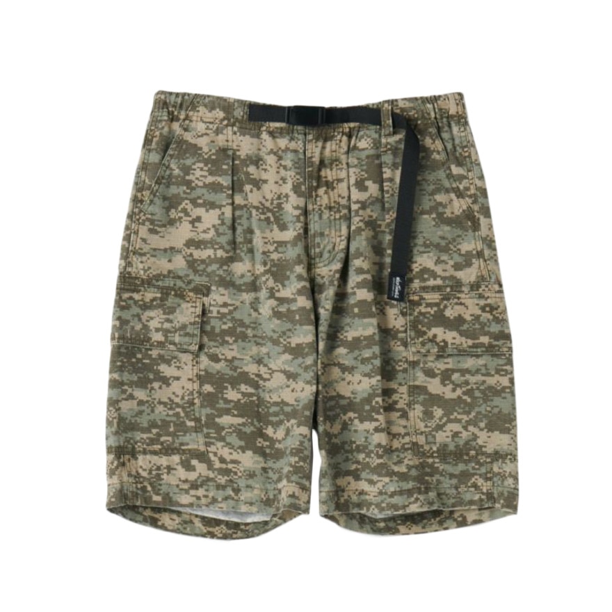 ワイルドシングス（WILD THINGS）（メンズ）高耐久 バイオウォッシュ加工 カモリップ ショートパンツ WT24040AD-DGTLC グリーン