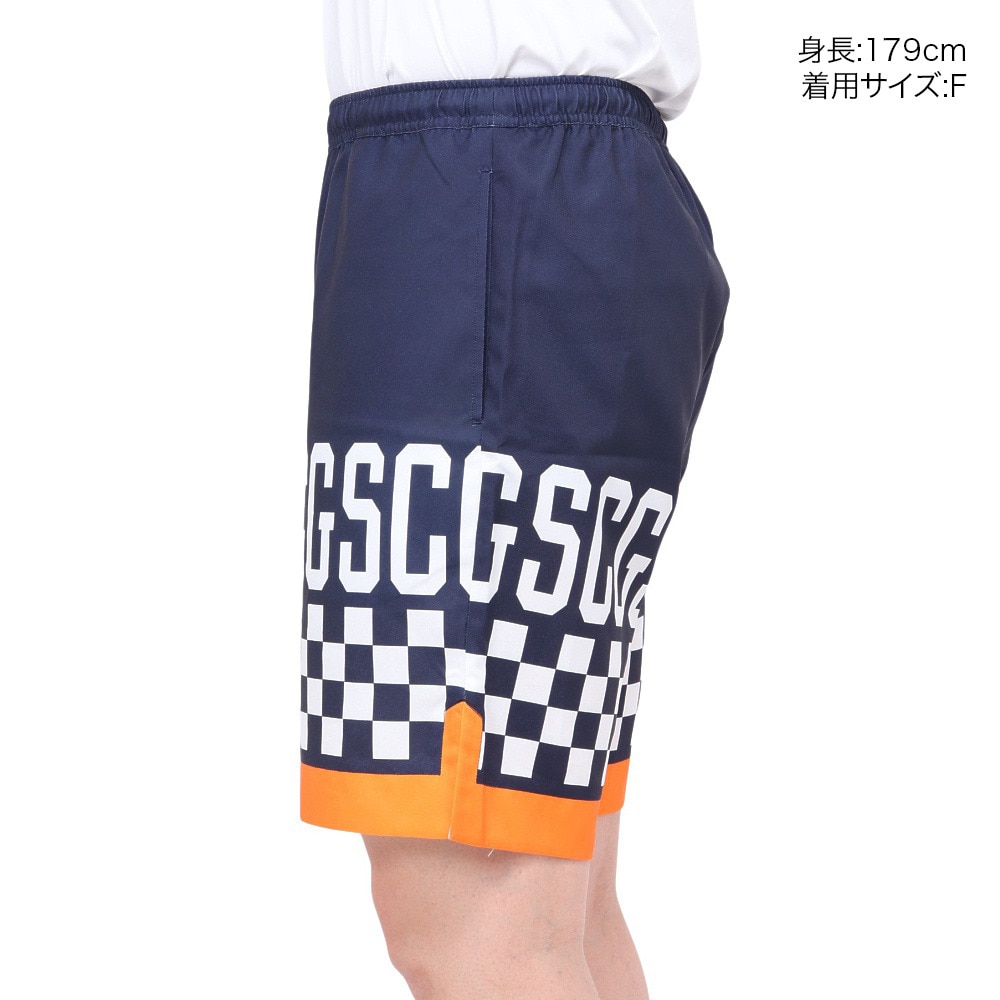 ゴースローキャラバン（GOSLOWCARAVAN）（メンズ、レディース）総柄プリント 半被ショーツ 326604 NVY
