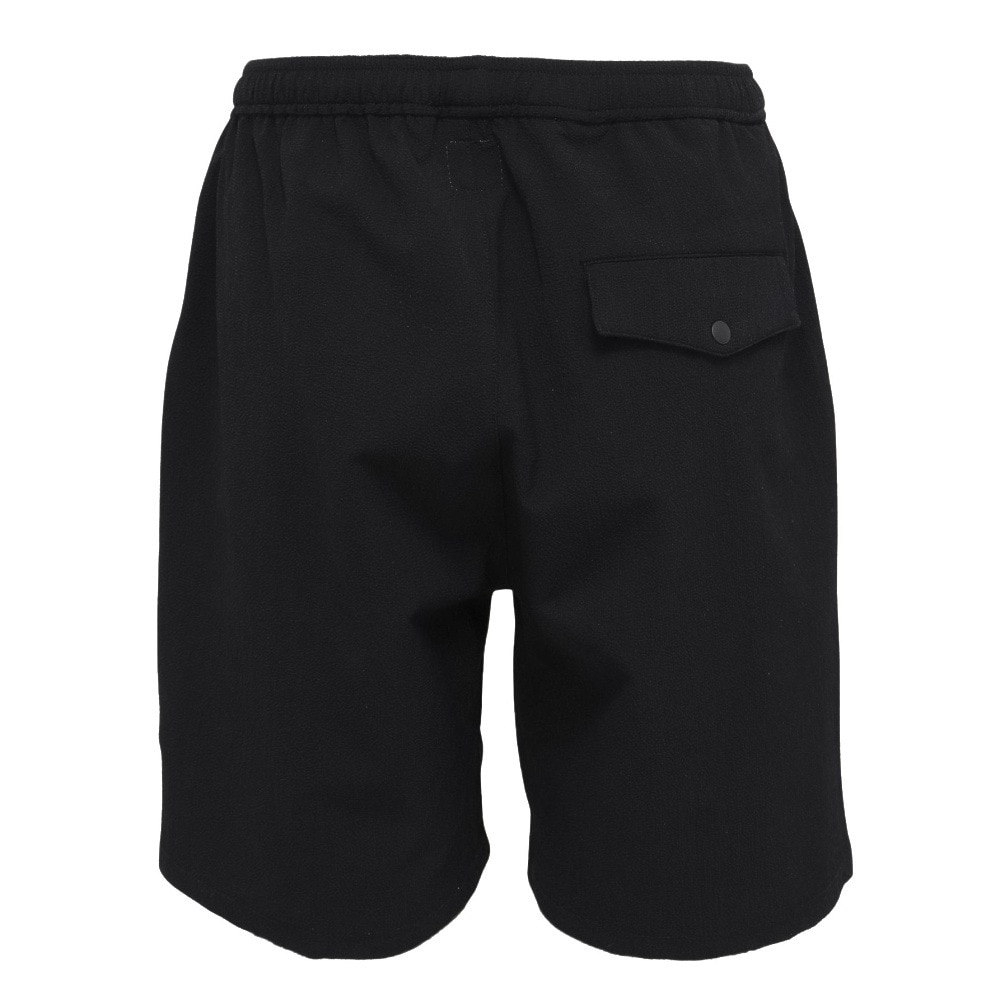 ゴースローキャラバン（GOSLOWCARAVAN）（メンズ）ストレッチサッカー 無地ショーツ 346122 BLK