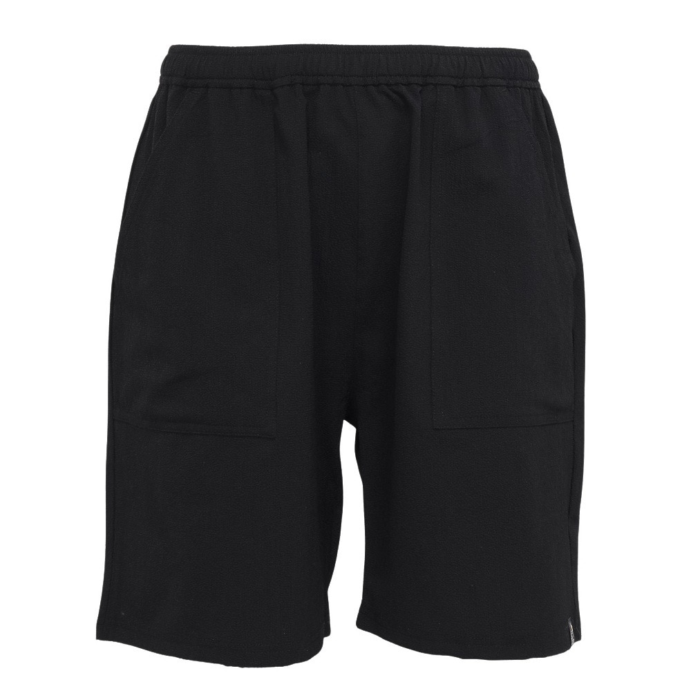 ゴースローキャラバン（GOSLOWCARAVAN）（メンズ）ストレッチサッカー 無地ショーツ 346122 BLK