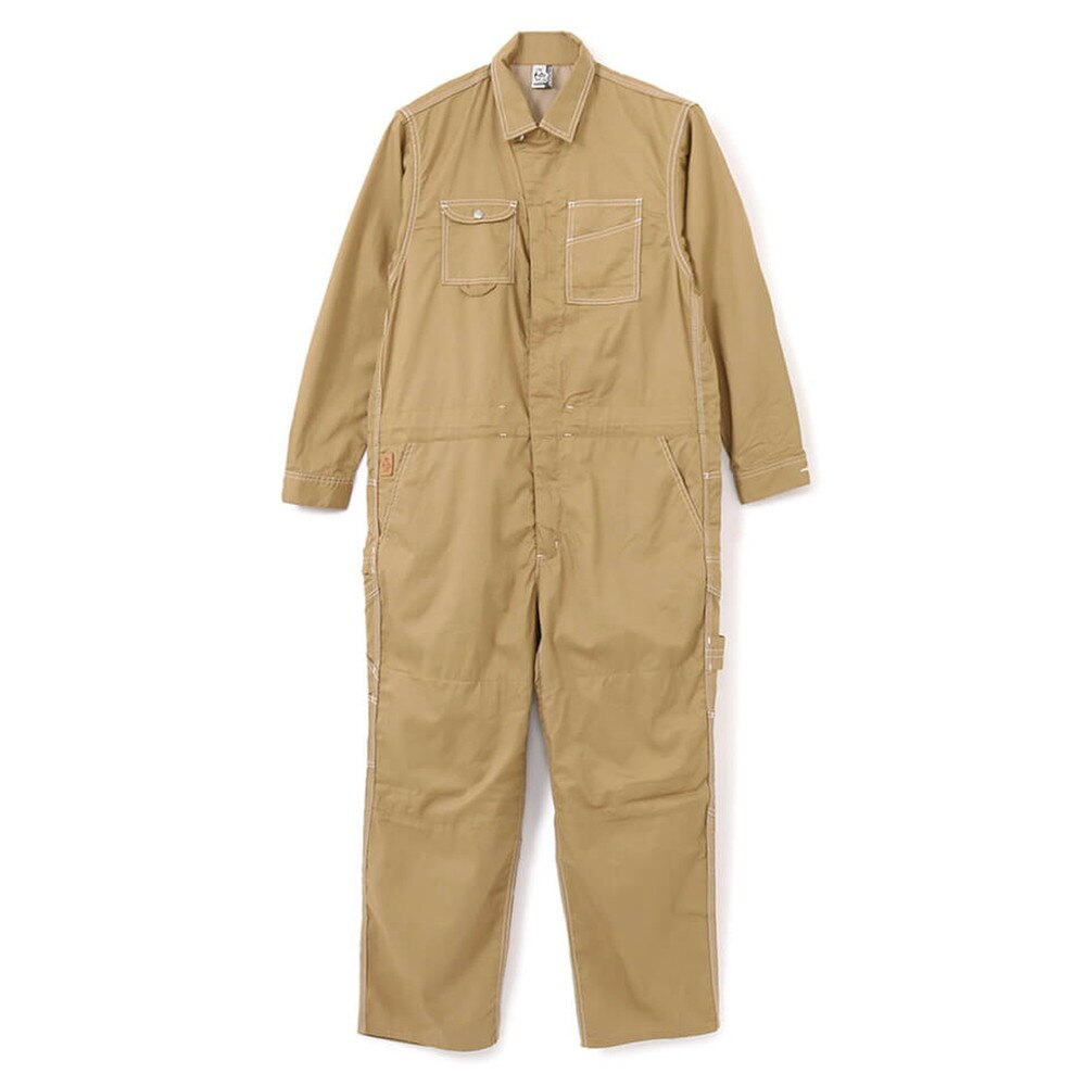 チャムス（CHUMS）（メンズ）作業服 つなぎ フレイムリターダントジャンプスーツライト CH04-1348-B001 ベージュ 長袖 難燃 キャンプ  アウトドア・キャンプ用品はエルブレス