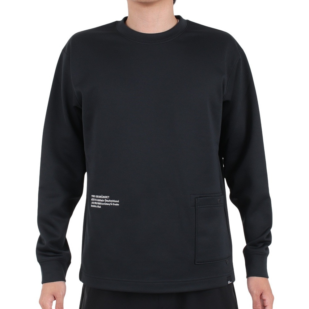 ジャックウルフスキン（JackWolfskin）（メンズ）トレーナー 裏起毛 JP URBAN THRM プルオーバー V2 5032371-6000 ブラック フリース 保温性