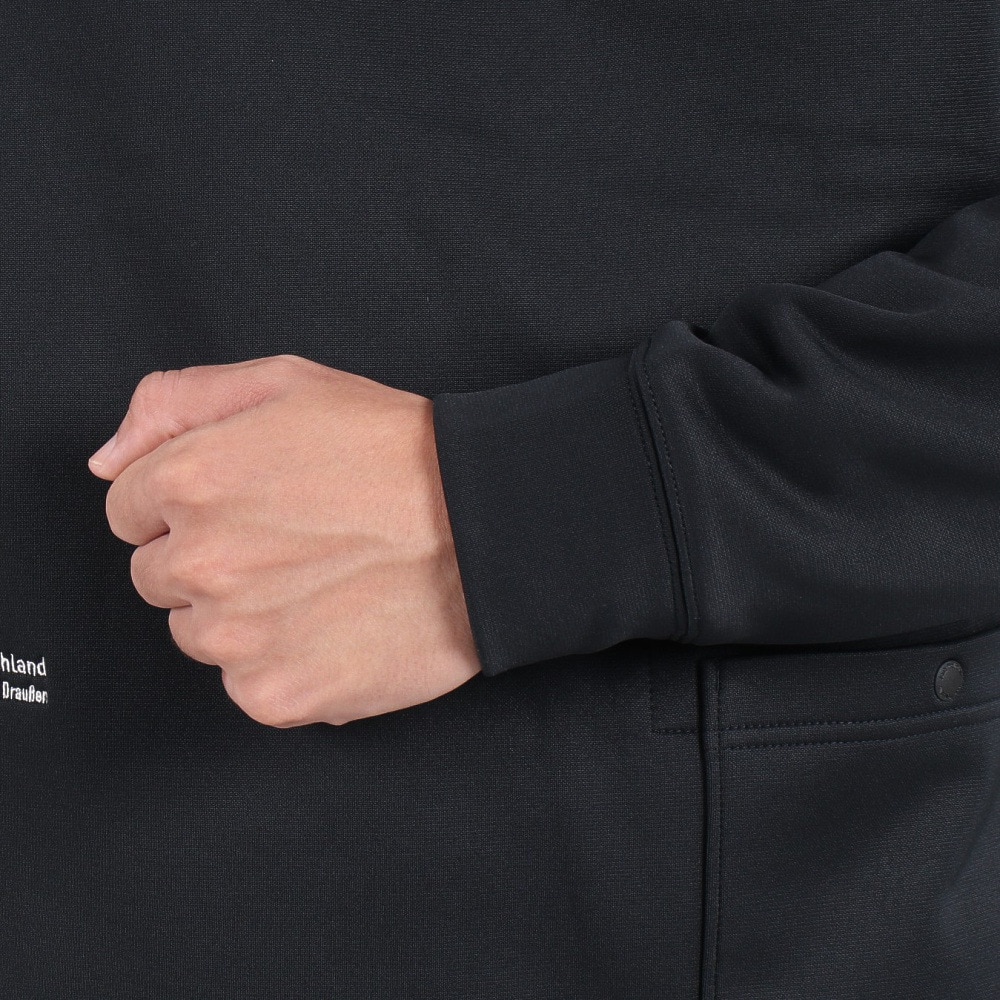 ジャックウルフスキン（JackWolfskin）（メンズ）トレーナー 裏起毛 JP URBAN THRM プルオーバー V2 5032371-6000 ブラック フリース 保温性