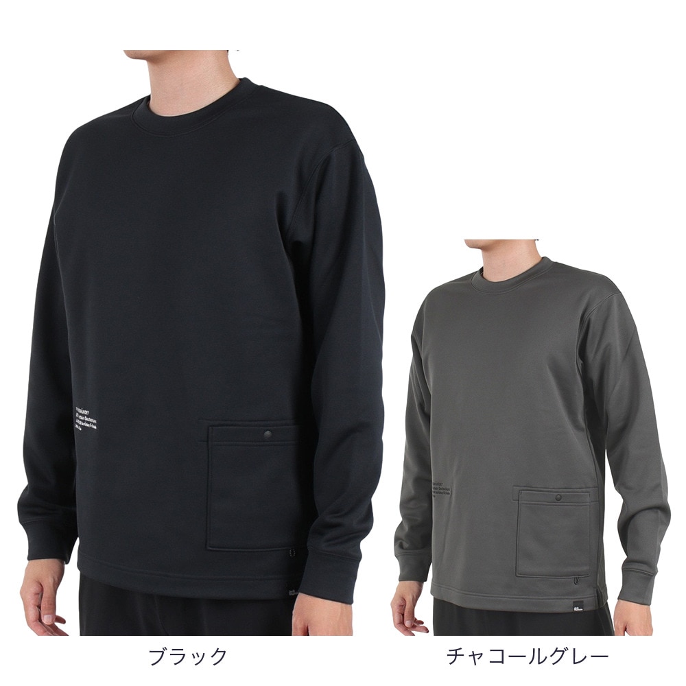ジャックウルフスキン（JackWolfskin）（メンズ）トレーナー 裏起毛 JP URBAN THRM プルオーバー V2 5032371-6350 チャコールグレー フリース 保温性