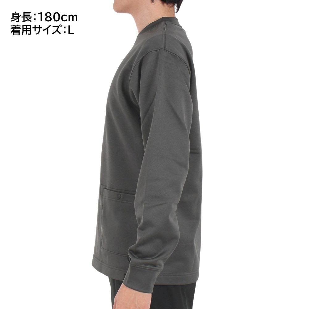 ジャックウルフスキン（JackWolfskin）（メンズ）トレーナー 裏起毛 JP URBAN THRM プルオーバー V2 5032371-6350 チャコールグレー フリース 保温性