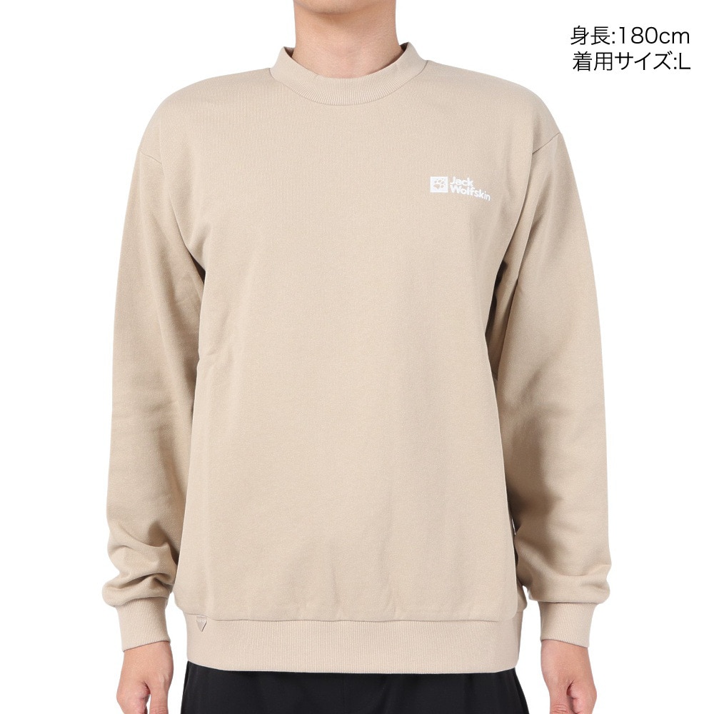 ジャックウルフスキン（JackWolfskin）（メンズ）トレーナー スウェット CORE クルーネックスウェット 5032531-5154 ベージュ