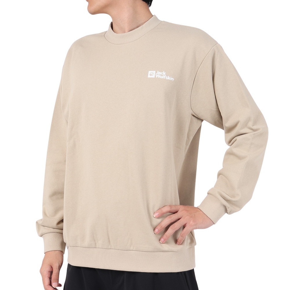 ジャックウルフスキン（JackWolfskin）（メンズ）トレーナー スウェット CORE クルーネックスウェット 5032531-5154 ベージュ