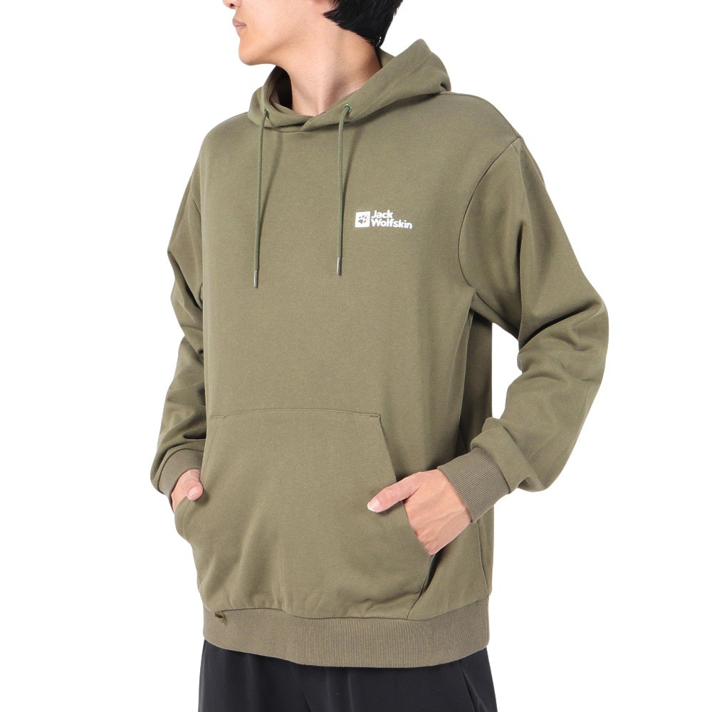 ジャックウルフスキン（JackWolfskin）（メンズ）パーカー スウェット JP CORE フーディースウェット 5032541-4550 カーキ