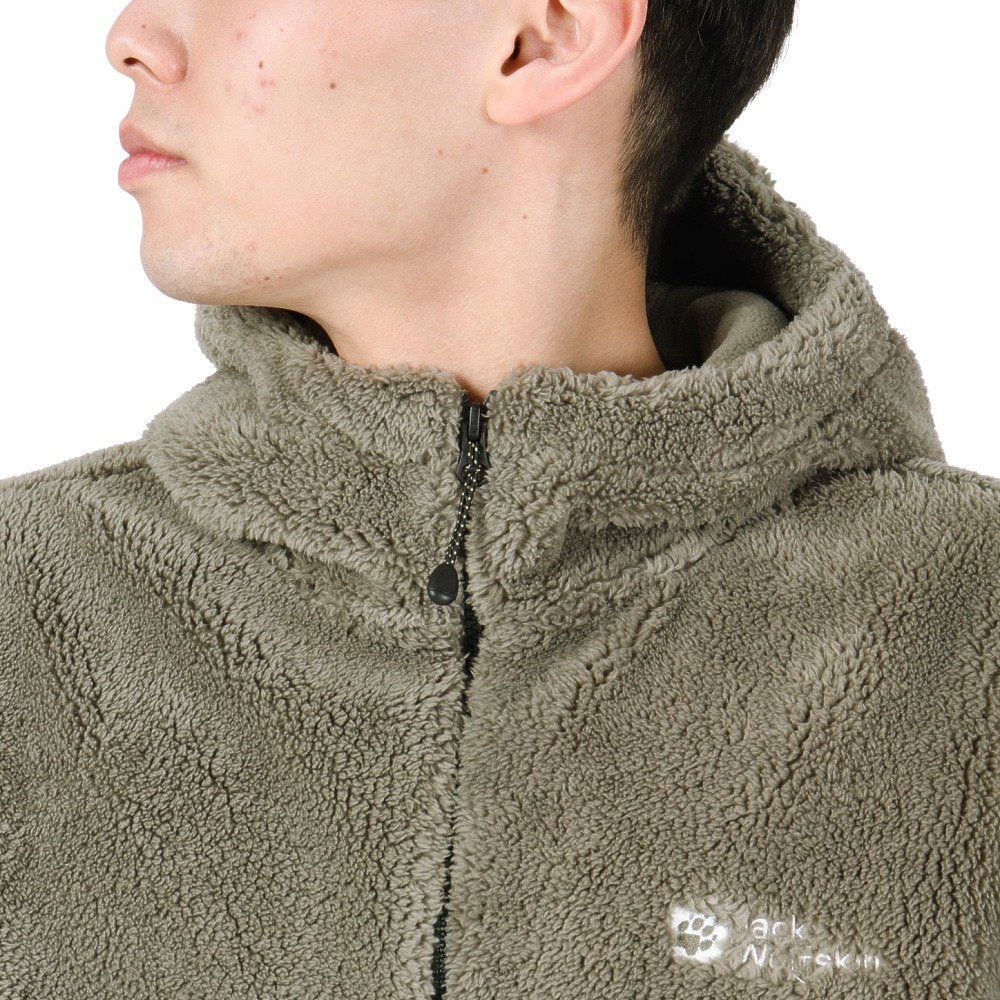 ジャックウルフスキン（JackWolfskin）（メンズ）アウター フリースジャケット JP SHERPA 3L フルジップフーディー 5032641-4550 カーキ