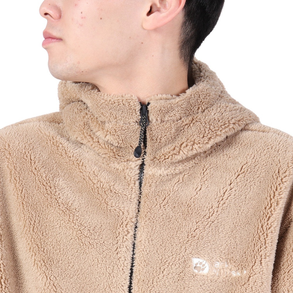 ジャックウルフスキン（JackWolfskin）（メンズ）アウター フリースジャケット JP SHERPA 3L フルジップフーディー 5032641-5605 ベージュ