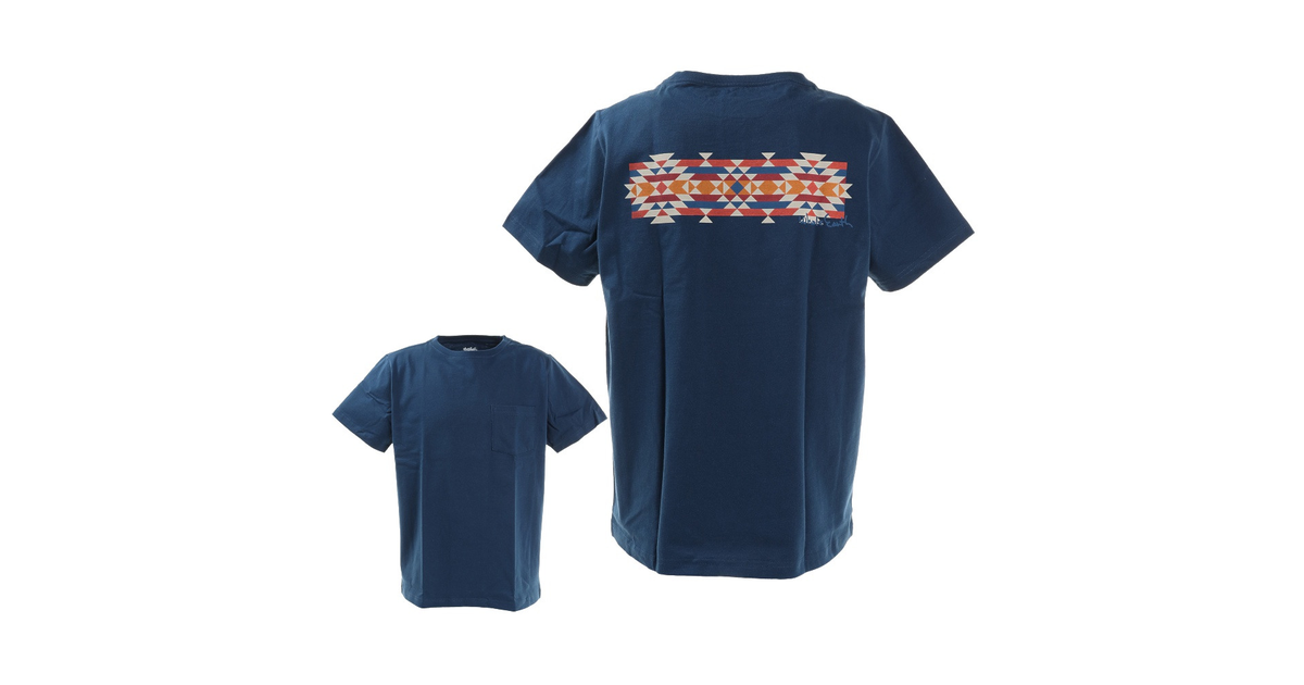 Tシャツ 半袖 Navajoprint We2hja31 Nvy 紺 ネイビー 胸ポケット おしゃれ 綿 綿100 ホールアース スーパースポーツゼビオ