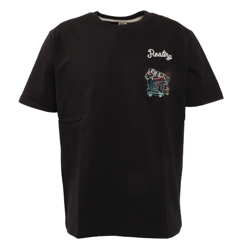  DINERポケット刺繍Tシャツ T512137-01 BLK