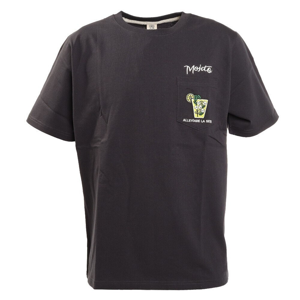  MOJITO ポケット刺繍Tシャツ T512139-02 CHA