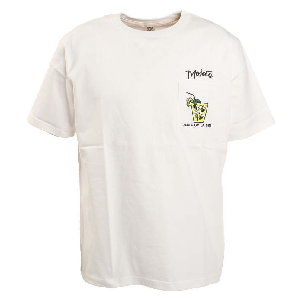  MOJITO ポケット刺繍Tシャツ T512139-07 WHT