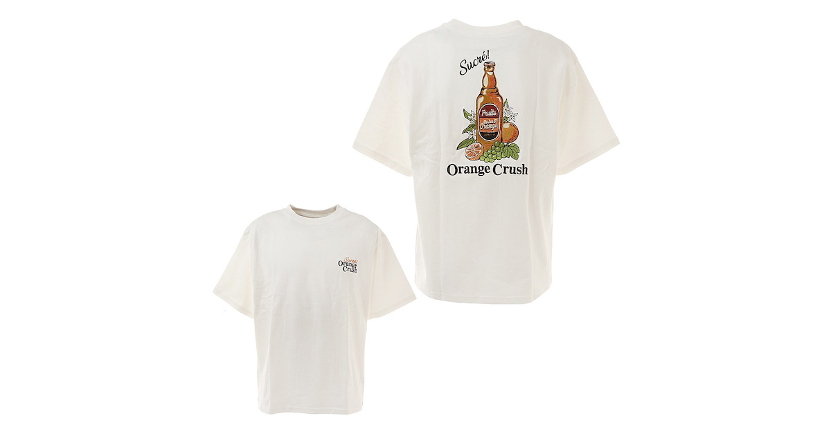 Orange バック刺繍t 07 Wht パワー トゥ ザ ピープル エルブレス