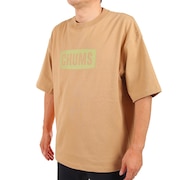 チャムス（CHUMS）（メンズ）ヘビーウエイトチャムスロゴTシャツ ベージュ CH01-2035-B001 半袖ティーシャツ トップス カジュアル クルーネック オーバーサイズ