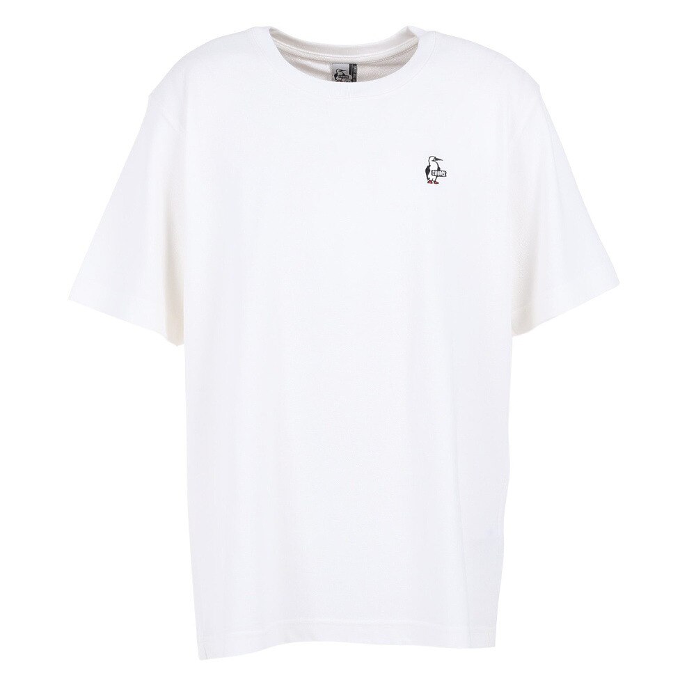 チャムス（CHUMS）（メンズ）ブービーピケTシャツ ホワイト CH02-1170-W001 半袖ティーシャツ トップス カジュアル アウトドア 刺繍  クルーネック