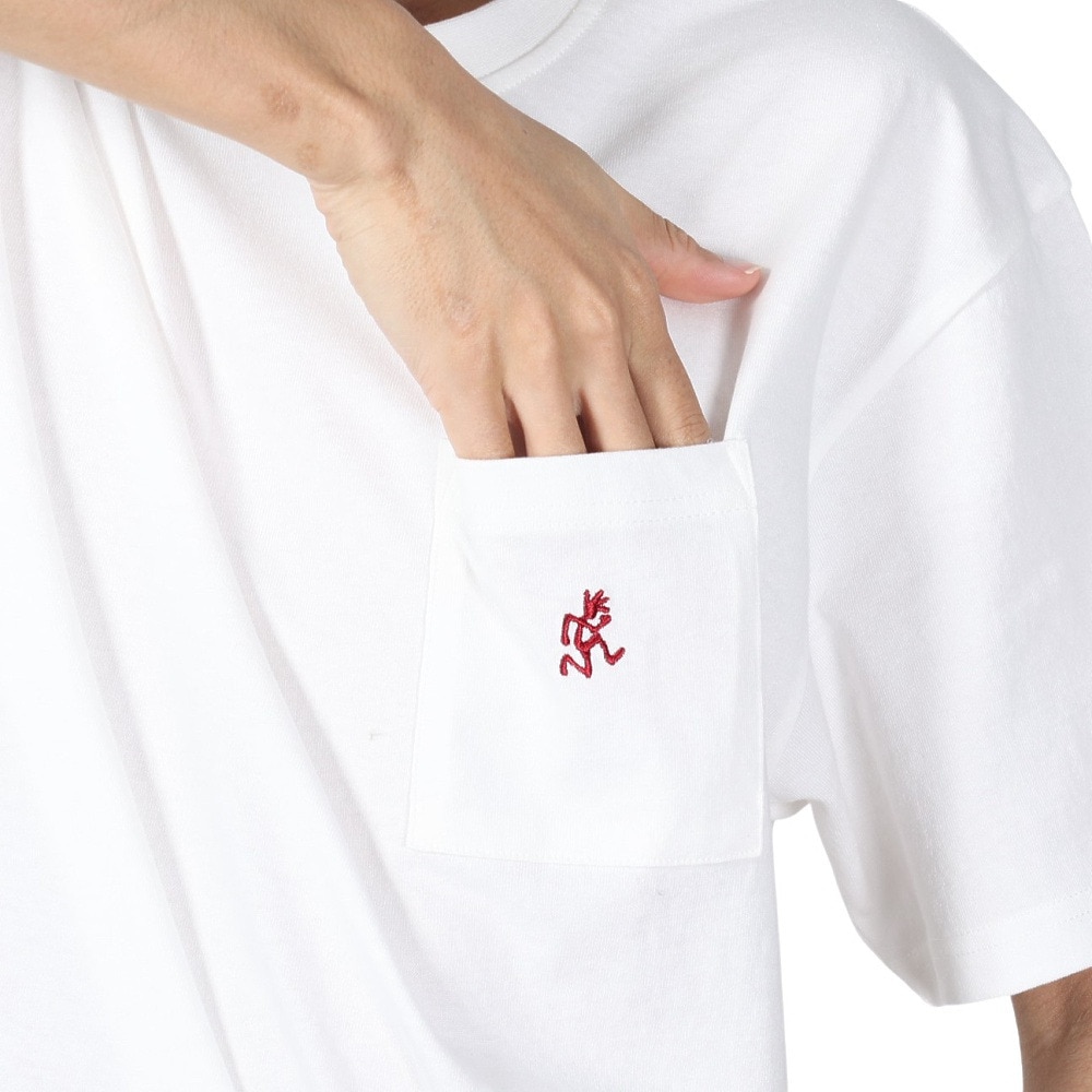 グラミチ（Gramicci）（メンズ）ワンポイントTシャツ G301-OGJ-WHITE