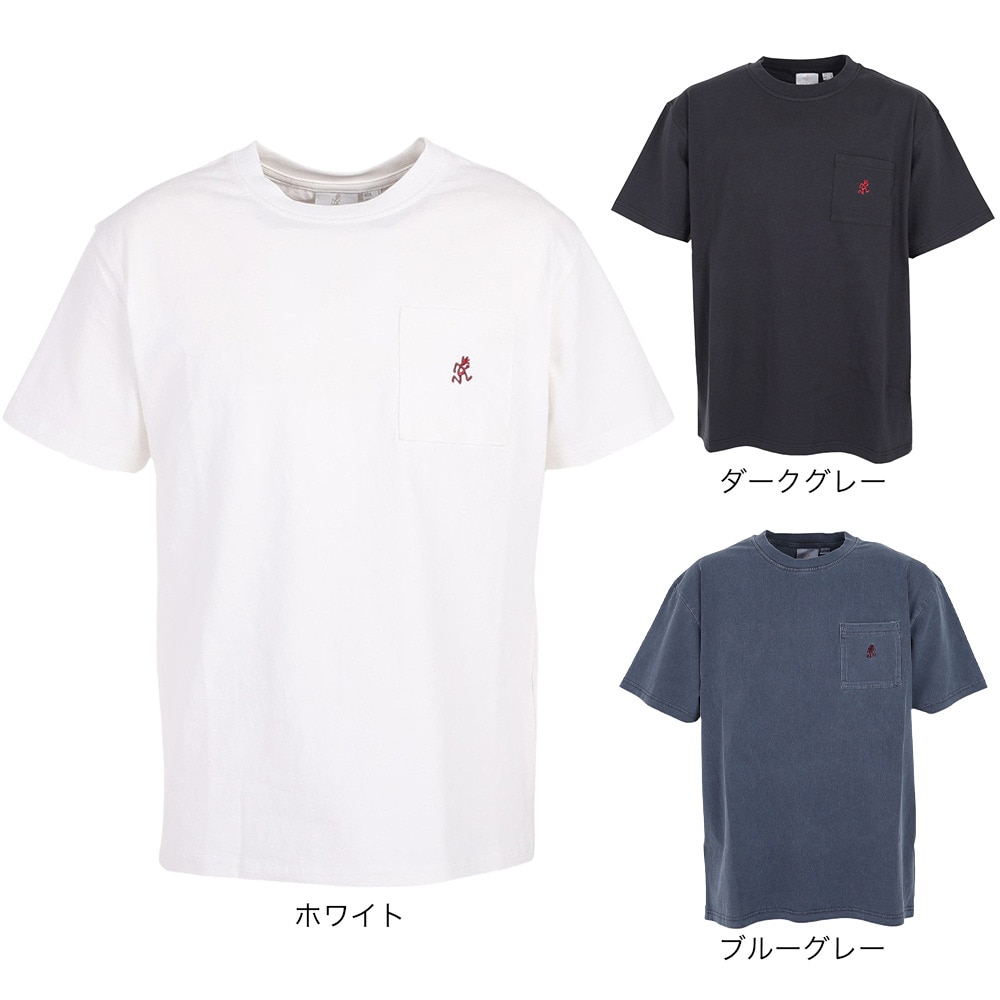 グラミチ（Gramicci）（メンズ）半袖Tシャツ ワンポイントTシャツ G301-OGJ-VINTAGE BLACK ダークグレー