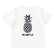 カブー（KAVU）（メンズ、レディース）パイナップルTシャツ ホワイト 19821411 WHT 半袖Tシャツ プリント トップス カジュアル クルーネック スポーツ