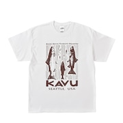 カブー（KAVU）（メンズ、レディース）サーモンTシャツ ホワイト 19821644 WHT 半袖Tシャツ プリント トップス カジュアル アウトドア キャンプ スポーツ