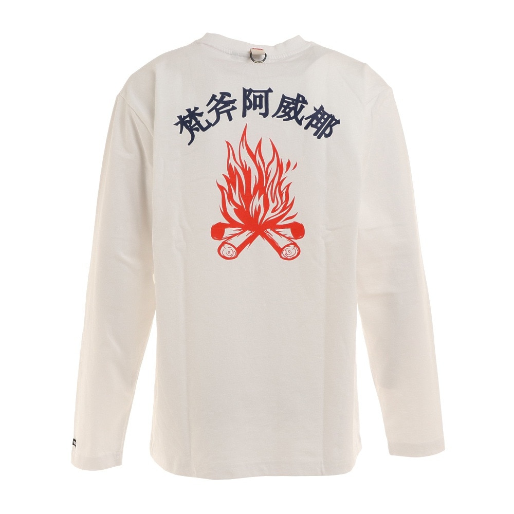 ボンファイア（Bonfire）（メンズ）ロングスリーブTシャツ 50BNF2SCD2236WHT