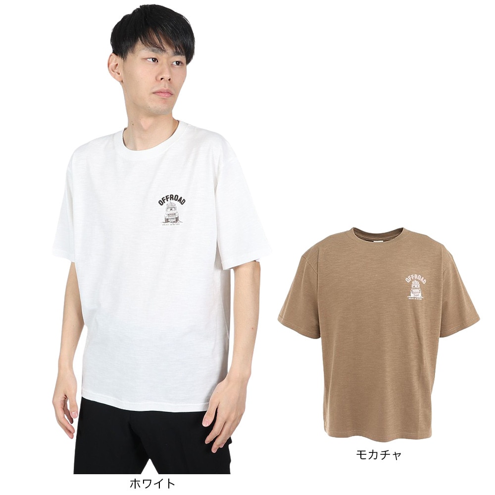 パワー・トゥ・ザ・ピープル（POWER TO THE PEOPLE）（メンズ）MVスラブ カープリント半袖Tシャツ 2501078-07 WHT