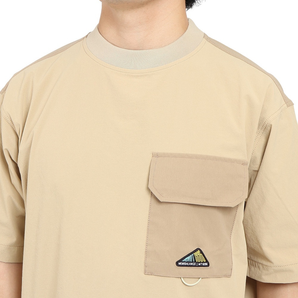 ニューバランス（new balance）（メンズ）半袖Tシャツ MT1996 ショートスリーブプルオーバー JMTL2273INC ベージュ