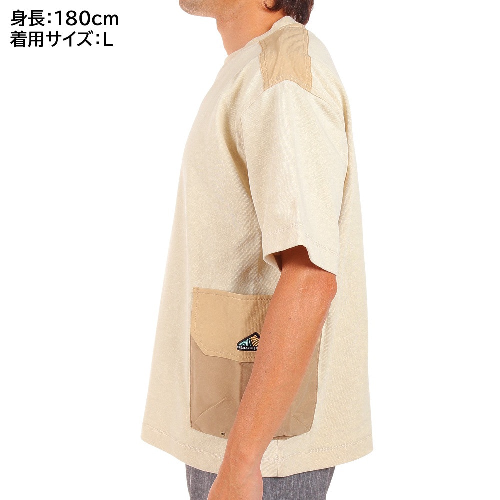 ニューバランス（new balance）（メンズ）半袖 Tシャツ MT1996 Go Anywhere ユーティリティTシャツ JMTL2275BE ベージュ ポケット
