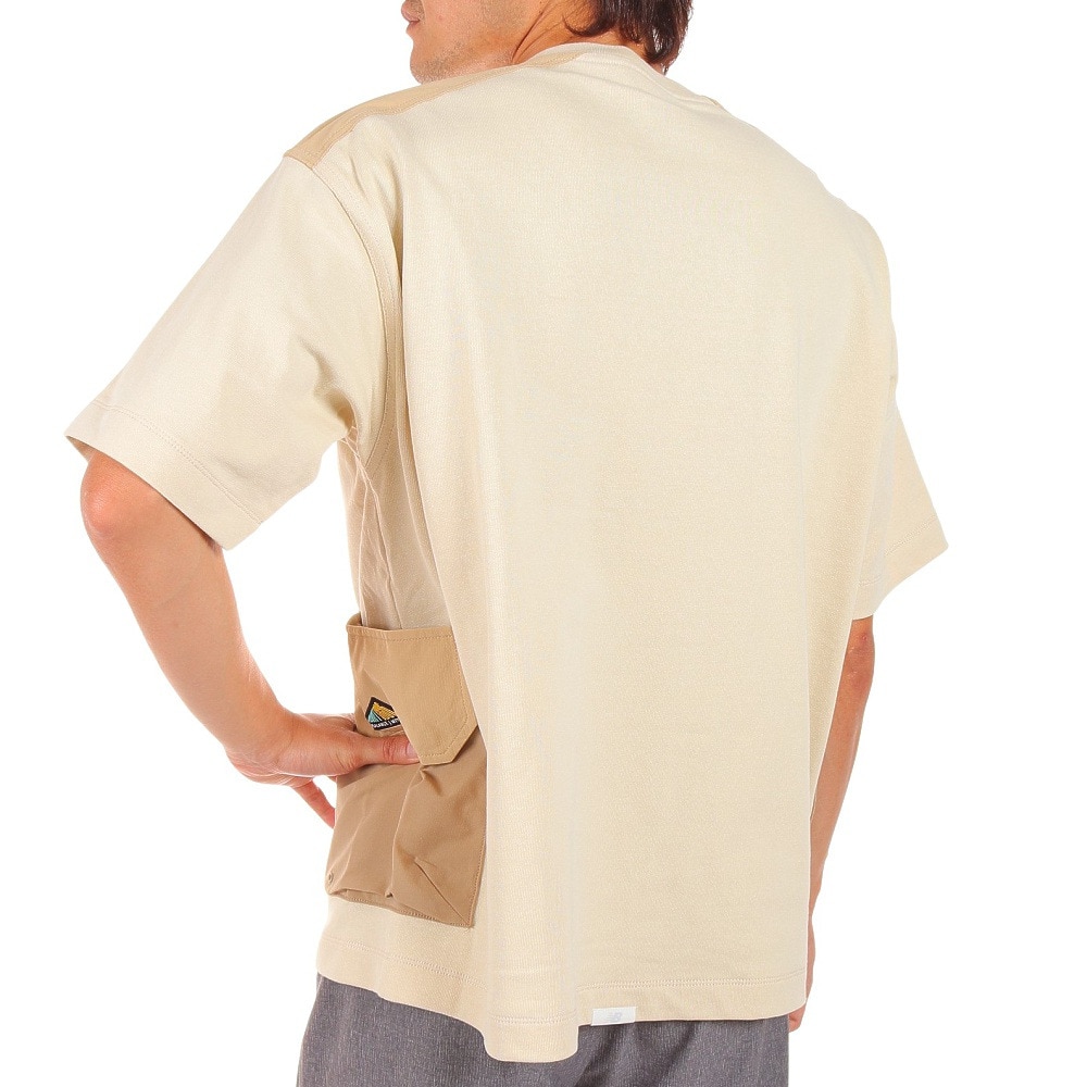 ニューバランス（new balance）（メンズ）半袖 Tシャツ MT1996 Go Anywhere ユーティリティTシャツ JMTL2275BE ベージュ ポケット