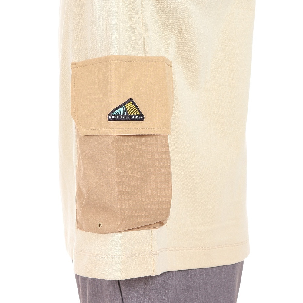 ニューバランス（new balance）（メンズ）半袖 Tシャツ MT1996 Go Anywhere ユーティリティTシャツ JMTL2275BE ベージュ ポケット