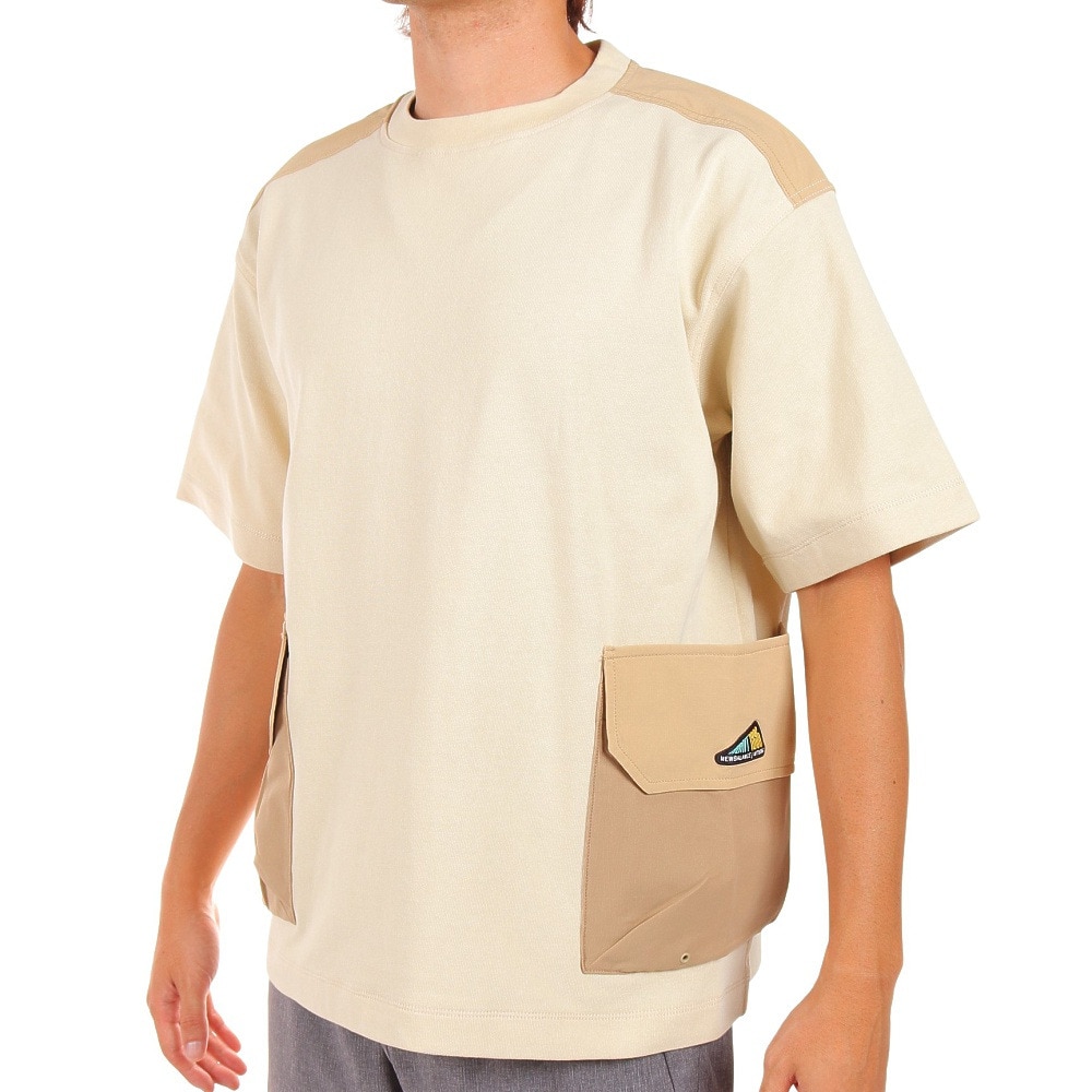 ニューバランス（new balance）（メンズ）半袖 Tシャツ MT1996 Go Anywhere ユーティリティTシャツ JMTL2275BE ベージュ ポケット