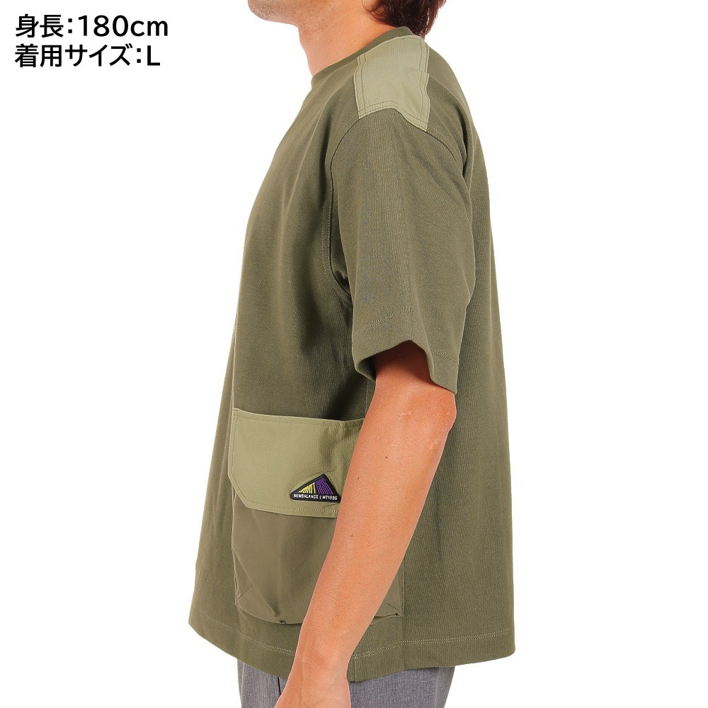 ニューバランス（new balance）（メンズ）半袖Tシャツ MT1996 Go Anywhere ユーティリティTシャツ JMTL2275DRC オリーブ