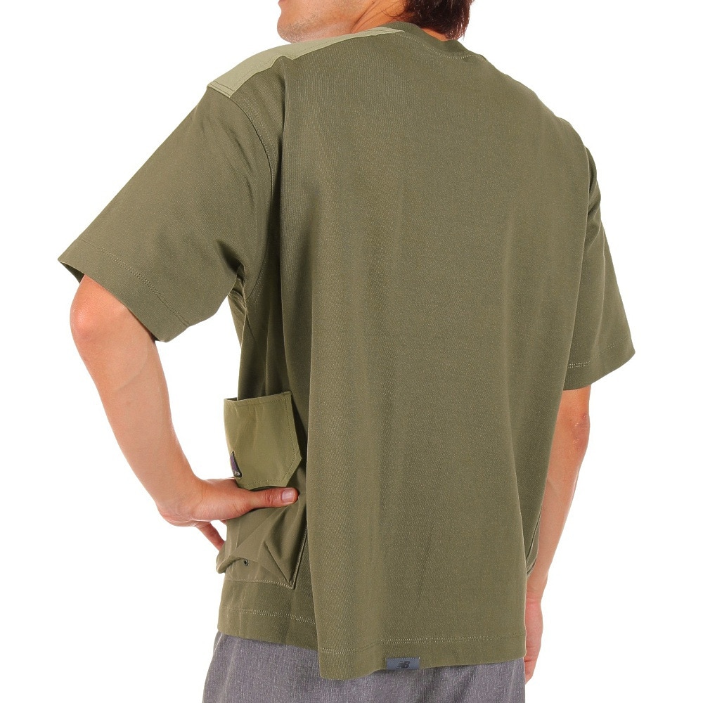 ニューバランス（new balance）（メンズ）ダブル カーゴ ポケット MT1996 Go Anywhere ユーティリティTシャツ JMTL2275DRC オリーブ