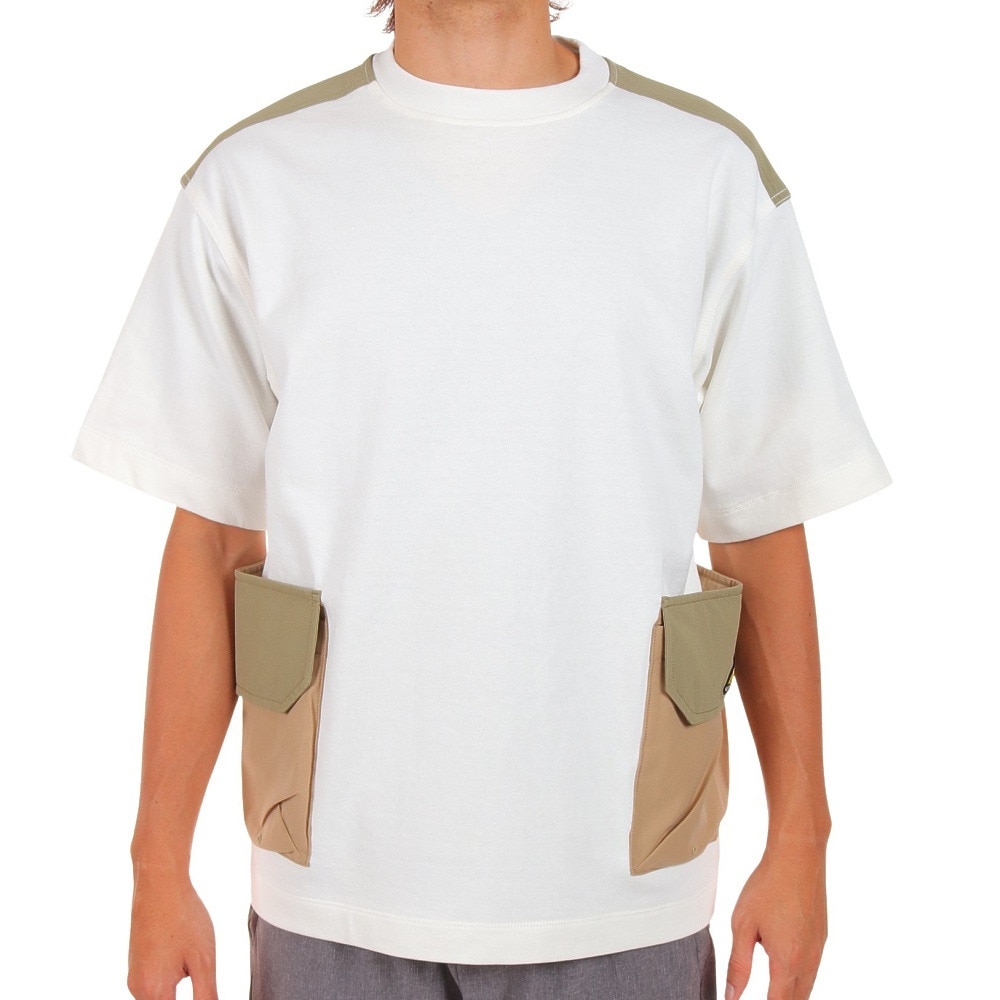 ニューバランス（new balance）（メンズ）ダブル カーゴ ポケット MT1996 Go Anywhere ユーティリティTシャツ JMTL2275SST ホワイト