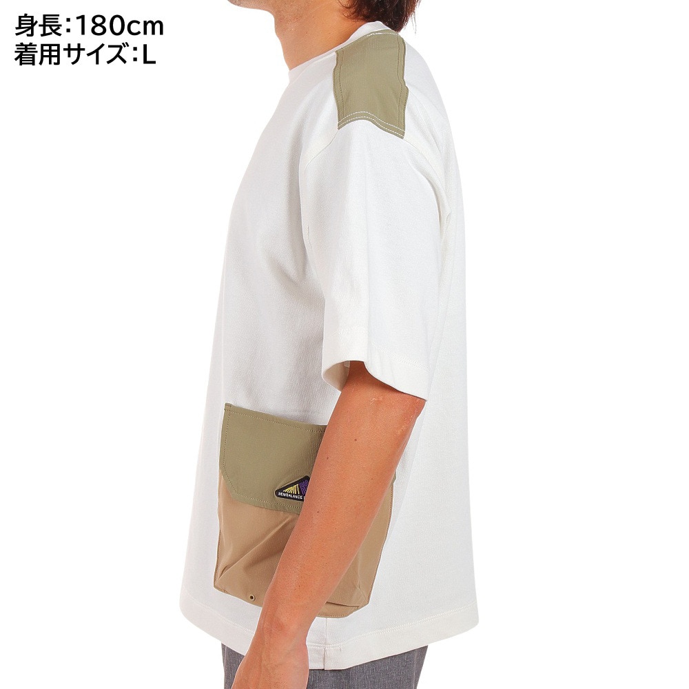 ニューバランス（new balance）（メンズ）ダブル カーゴ ポケット MT1996 Go Anywhere ユーティリティTシャツ JMTL2275SST ホワイト