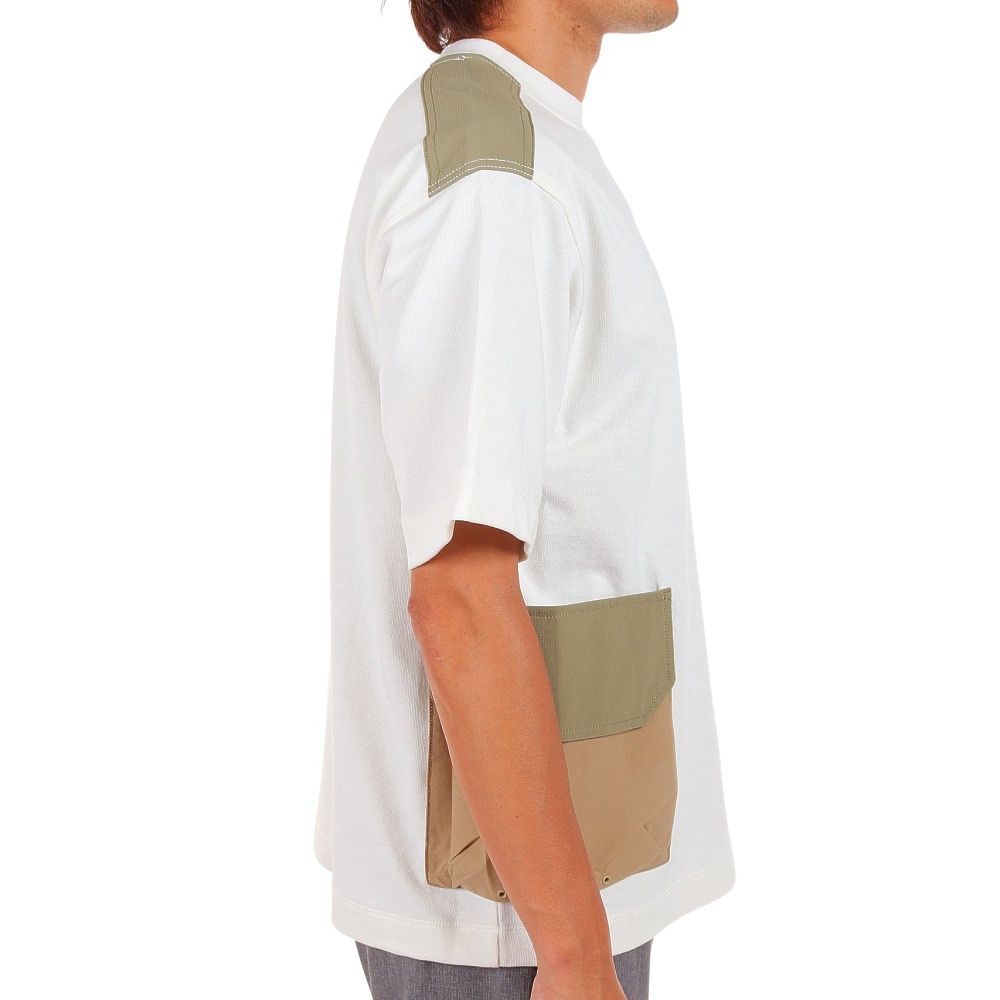 ニューバランス（new balance）（メンズ）ダブル カーゴ ポケット MT1996 Go Anywhere ユーティリティTシャツ JMTL2275SST ホワイト