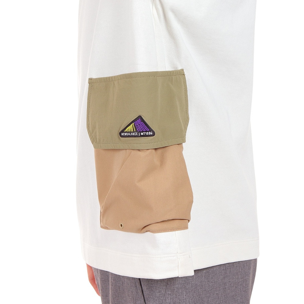 ニューバランス（new balance）（メンズ）ダブル カーゴ ポケット MT1996 Go Anywhere ユーティリティTシャツ JMTL2275SST ホワイト