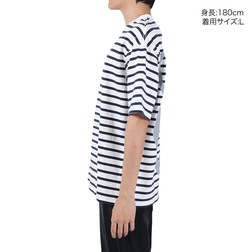 チャムス（CHUMS）（メンズ、レディース）半袖Tシャツ オーバーサイズドビッグブービーTシャツ CH01-2167-W011 ホワイト×ネイビー