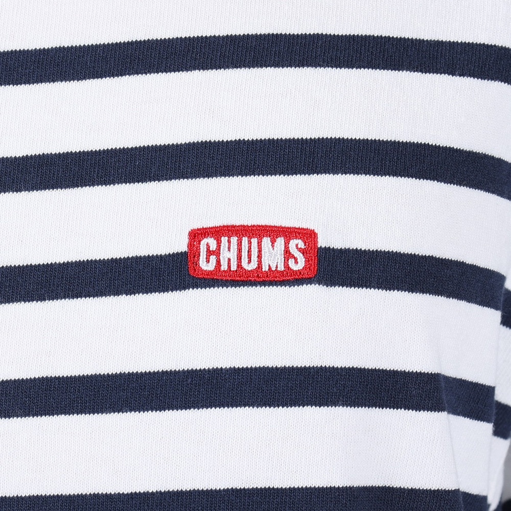 チャムス（CHUMS）（メンズ、レディース）半袖Tシャツ オーバーサイズドビッグブービーTシャツ CH01-2167-W011 ホワイト×ネイビー