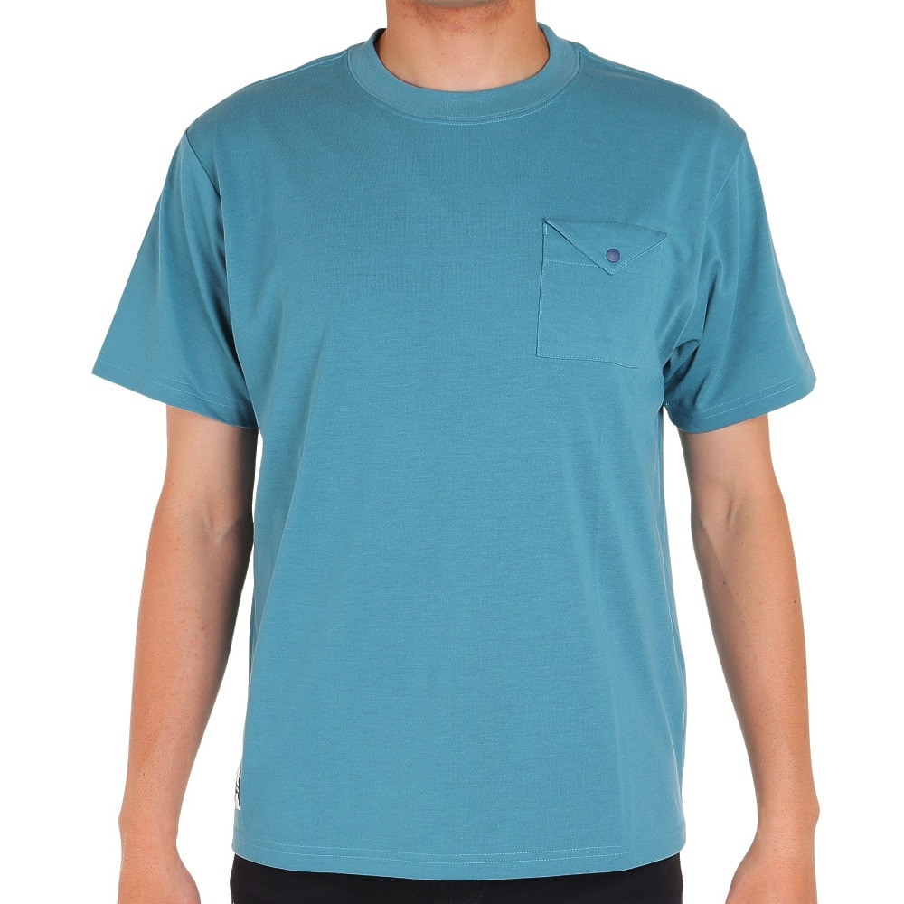 チャムス（CHUMS）（メンズ）半袖Tシャツ フレイムリターダントフラップポケットTシャツ CH01-2185-A082 ブルーグレー
