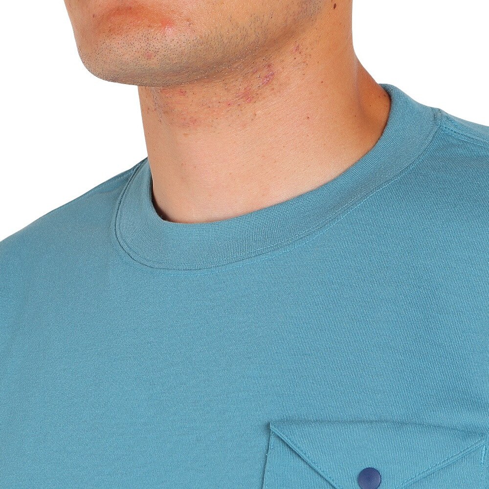 チャムス（CHUMS）（メンズ）半袖Tシャツ フレイムリターダントフラップポケットTシャツ CH01-2185-A082 ブルーグレー