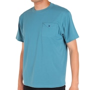 チャムス（CHUMS）（メンズ）半袖Tシャツ フレイムリターダントフラップポケットTシャツ CH01-2185-A082 ブルーグレー