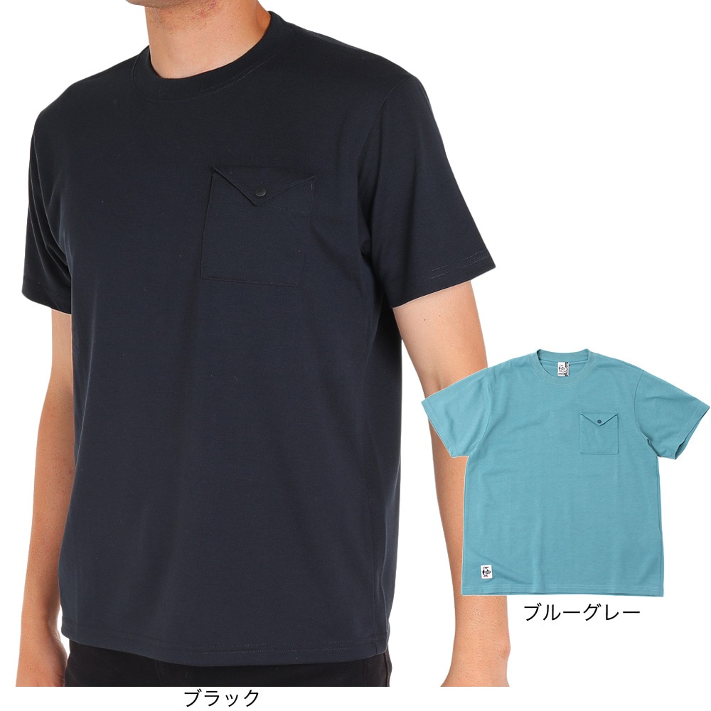 チャムス（CHUMS）（メンズ）半袖Tシャツ フレイムリターダントフラップポケットTシャツ CH01-2185-K001 ブラック