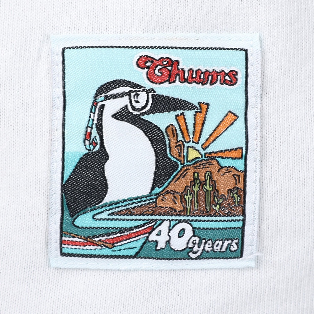 チャムス（CHUMS）（メンズ）半袖Tシャツ 40イヤーズロゴTシャツ CH01-2252-W001 ホワイト