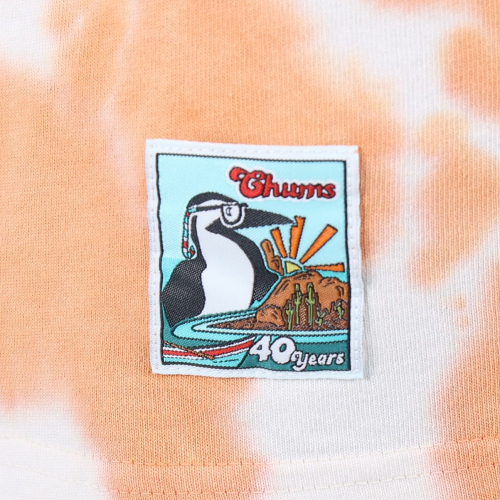 チャムス（CHUMS）（メンズ）半袖Tシャツ 40イヤーズロゴTシャツ CH01-2252-Z266 オレンジ