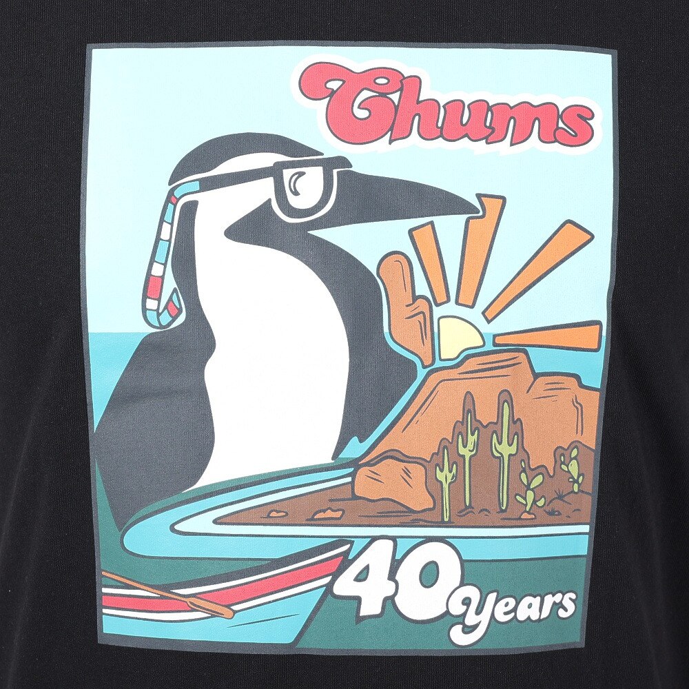 チャムス（CHUMS）（メンズ）半袖 40周年限定 チャムス40イヤーズTシャツ ブラック CH01-2254-K001