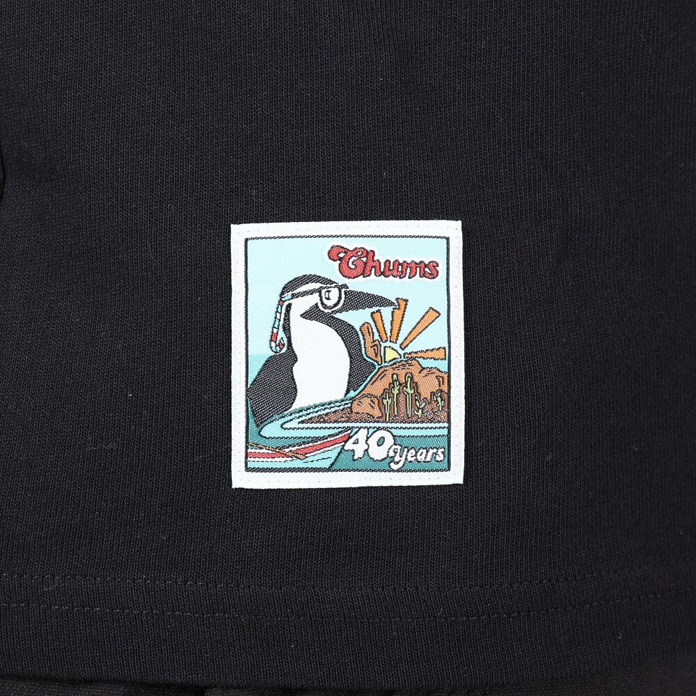 チャムス（CHUMS）（メンズ）半袖 40周年限定 チャムス40イヤーズTシャツ ブラック CH01-2254-K001