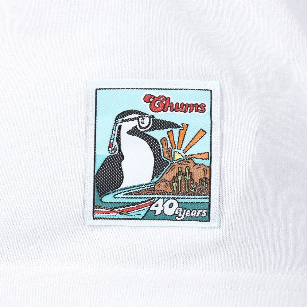 チャムス（CHUMS）（メンズ）半袖 40周年限定 チャムス40イヤーズTシャツ ホワイト CH01-2254-W001