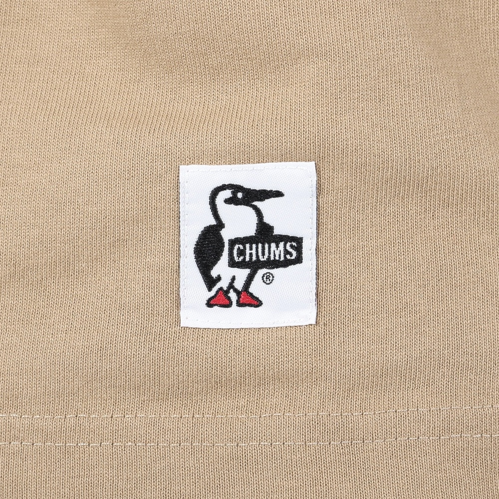 チャムス（CHUMS）（メンズ）Tシャツ 半袖 ロゴ CH01-2277-B083 ベージュ 綿100％